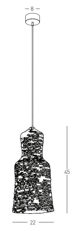 Suspension Suspension Zambelis BAMBOU réf 22168 fibre végétale Zambelis Lumisign