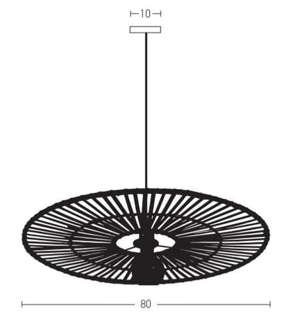 Suspension Suspension Zambelis réf 19106 bambou diamètre 80 cm Zambelis Lumisign