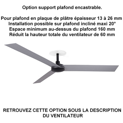 ventilateur de plafond CRUISER XL noir pales installation plafond ba13