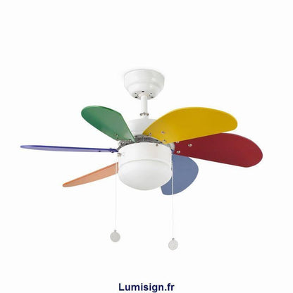 ventilateur de plafond Ventilateur de plafond PALAO multicolore Faro Lumisign