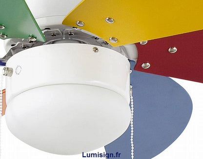 ventilateur de plafond Ventilateur de plafond PALAO multicolore Faro Lumisign