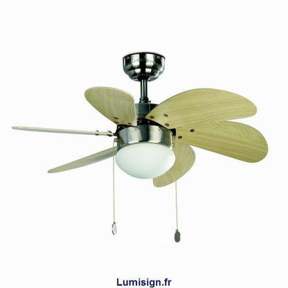 ventilateur de plafond Ventilateur de plafond PALAO nickel mat Faro Lumisign