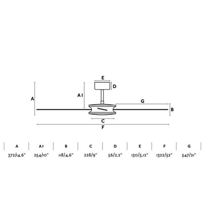 ventilateur de plafond Ventilateur de plafond POLEA Faro Lumisign