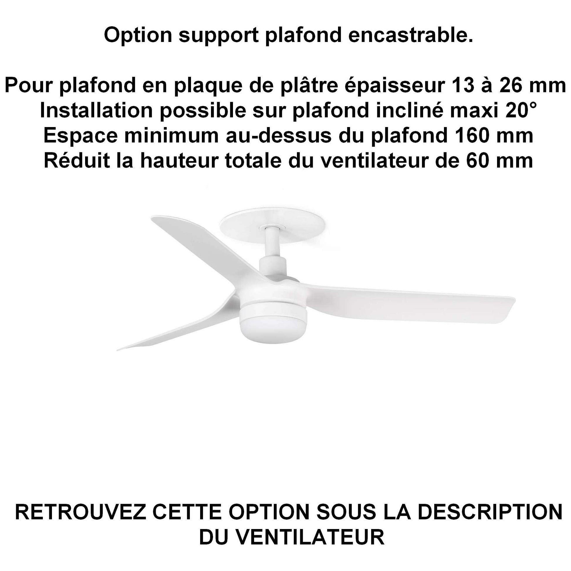 ventilateur de plafond MINI PUNT LED blanc pour plafond ba13