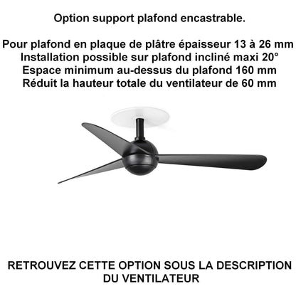 Ventilateur de plafond SFERA Ø 900 mm noir