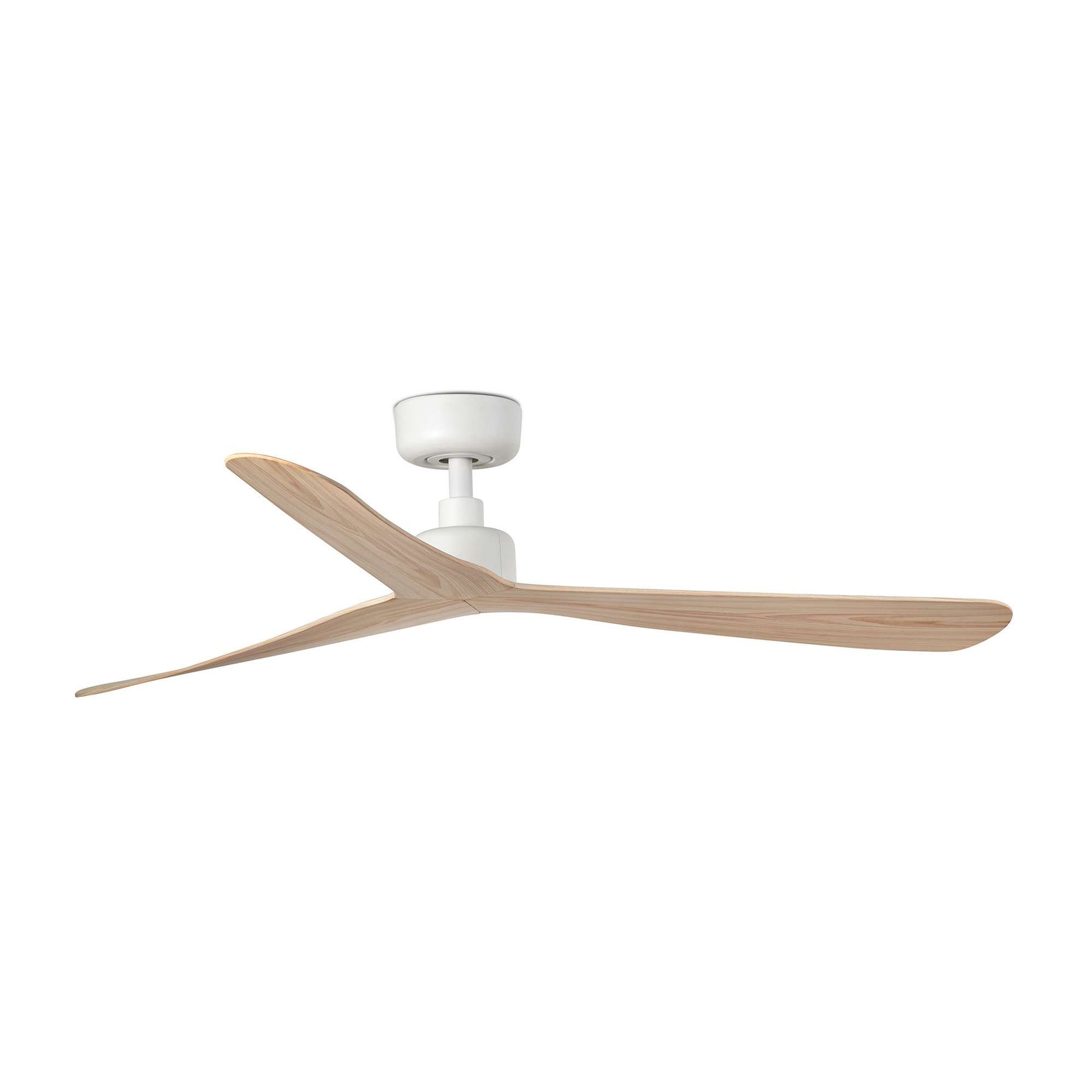 Ventilateur de plafond ROCKER Ø 1320 mm blanc pales frêne