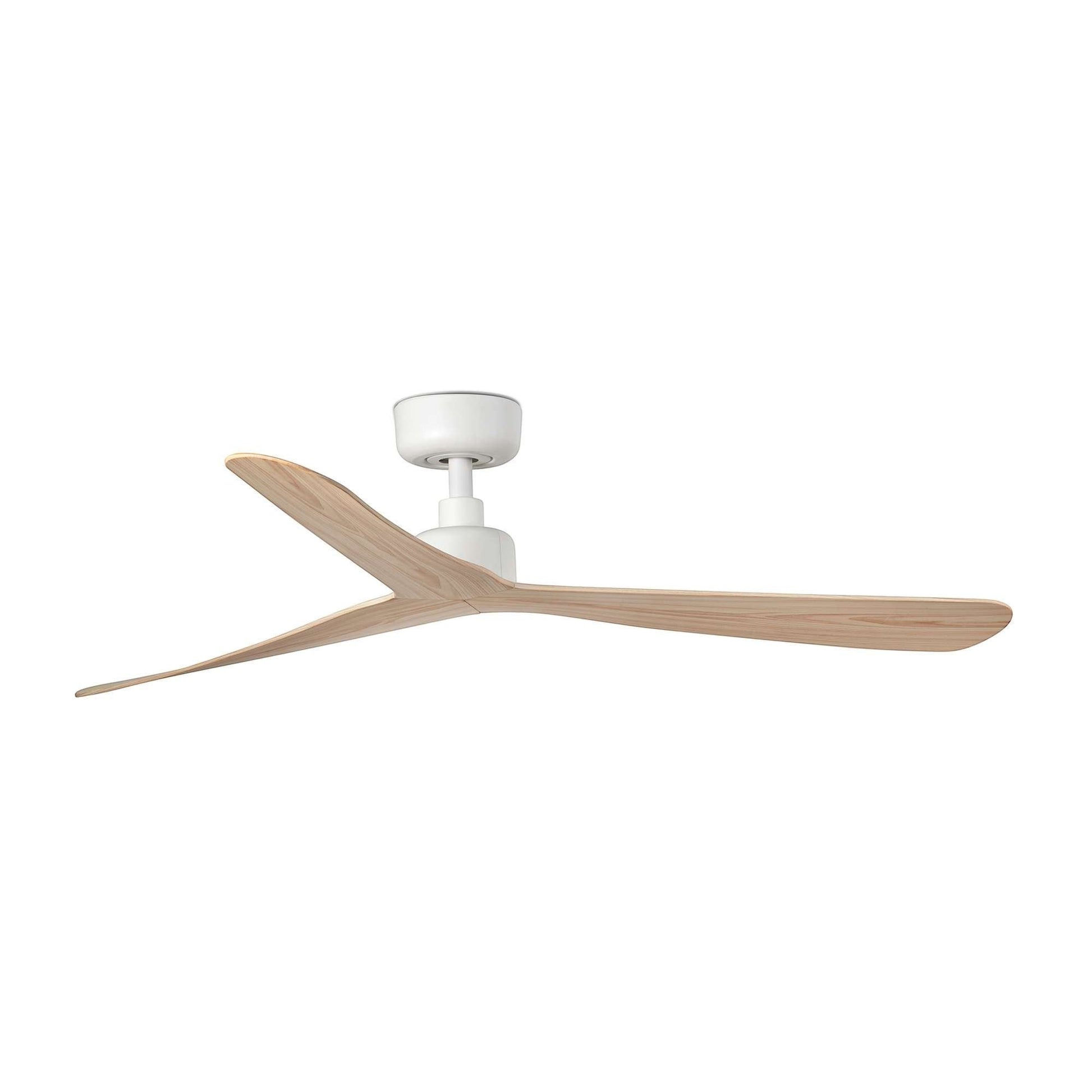 Ventilateur de plafond ROCKER Ø 1320 mm blanc pales frêne