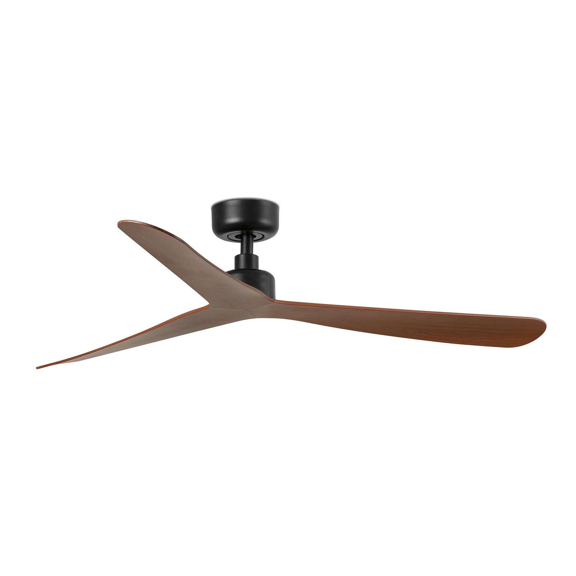 Ventilateur de plafond ROCKER Ø 1320 mm noir pales noyer