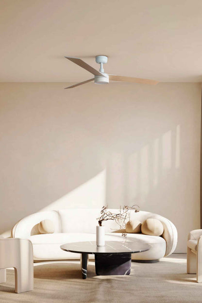 Le ventilateur de plafond RUDDER L blanc, l'allié parfait pour une ambiance cosy et lumineuse