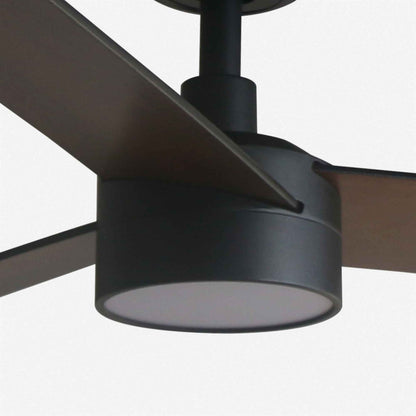 Ventilateur de plafond RUDDER L noir avec luminaire