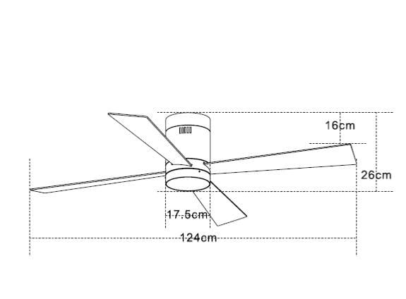 ventilateur de plafond Ventilateur de plafond Zambelis 19138 nickel-mat hauteur réduite Zambelis Lumisign