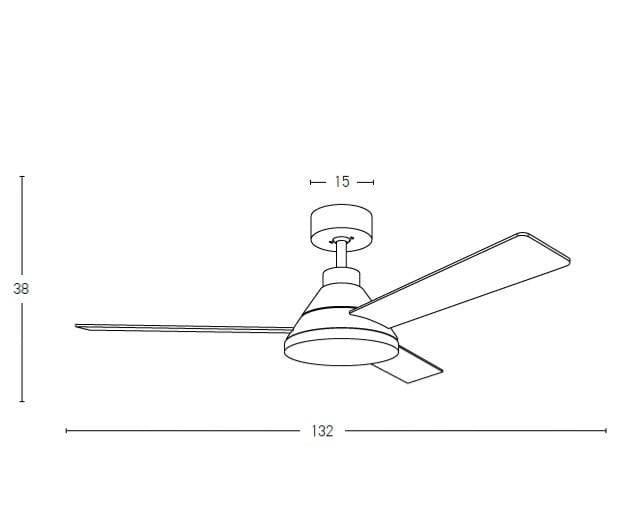 ventilateur de plafond Ventilateur de plafond Zambelis 22083 Ø 1320 Zambelis Lumisign