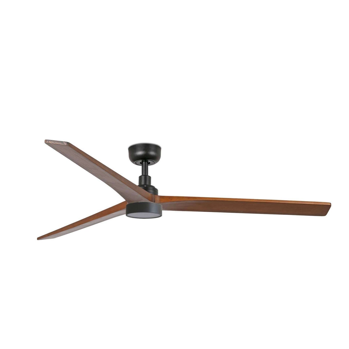 Ventilateur de plafond KLIM-L Ø 1500 mm noir pales noyer foncé avec led