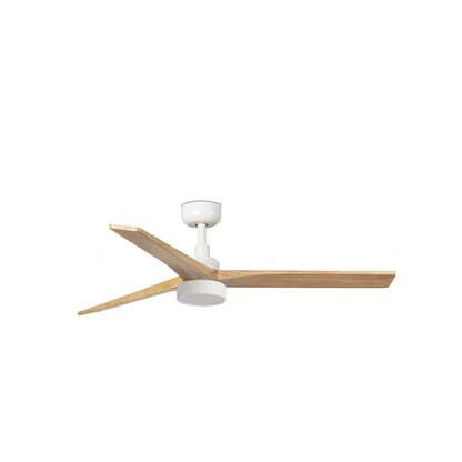 Ventilateur de plafond KLIM-M Ø 1250 mm blanc pales chêne clair avec kit led