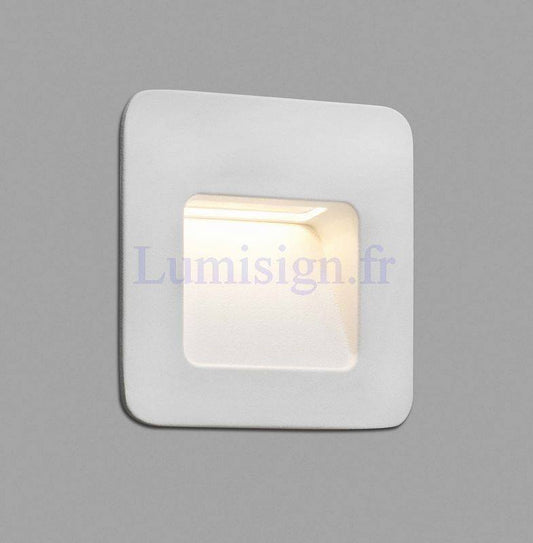 Applique extérieure encastrable LED 3W NASE-1 blanche - Lumisign
